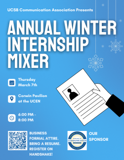 Comm Assoc Winter Internship Mixer Flyer